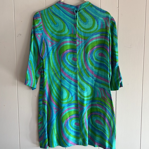 Vintage Handmade 60s Mod Mini Dress - Picture 4 of 13